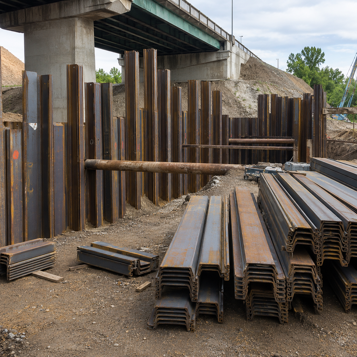 Hot Rolled Steel Sheet Pile for Retaining Wall, Foundation and Port Construction