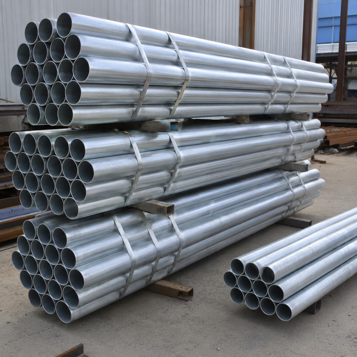 Galvanized Round Steel Pipe for Construction, Greenhouse, Fence and Industrial Use