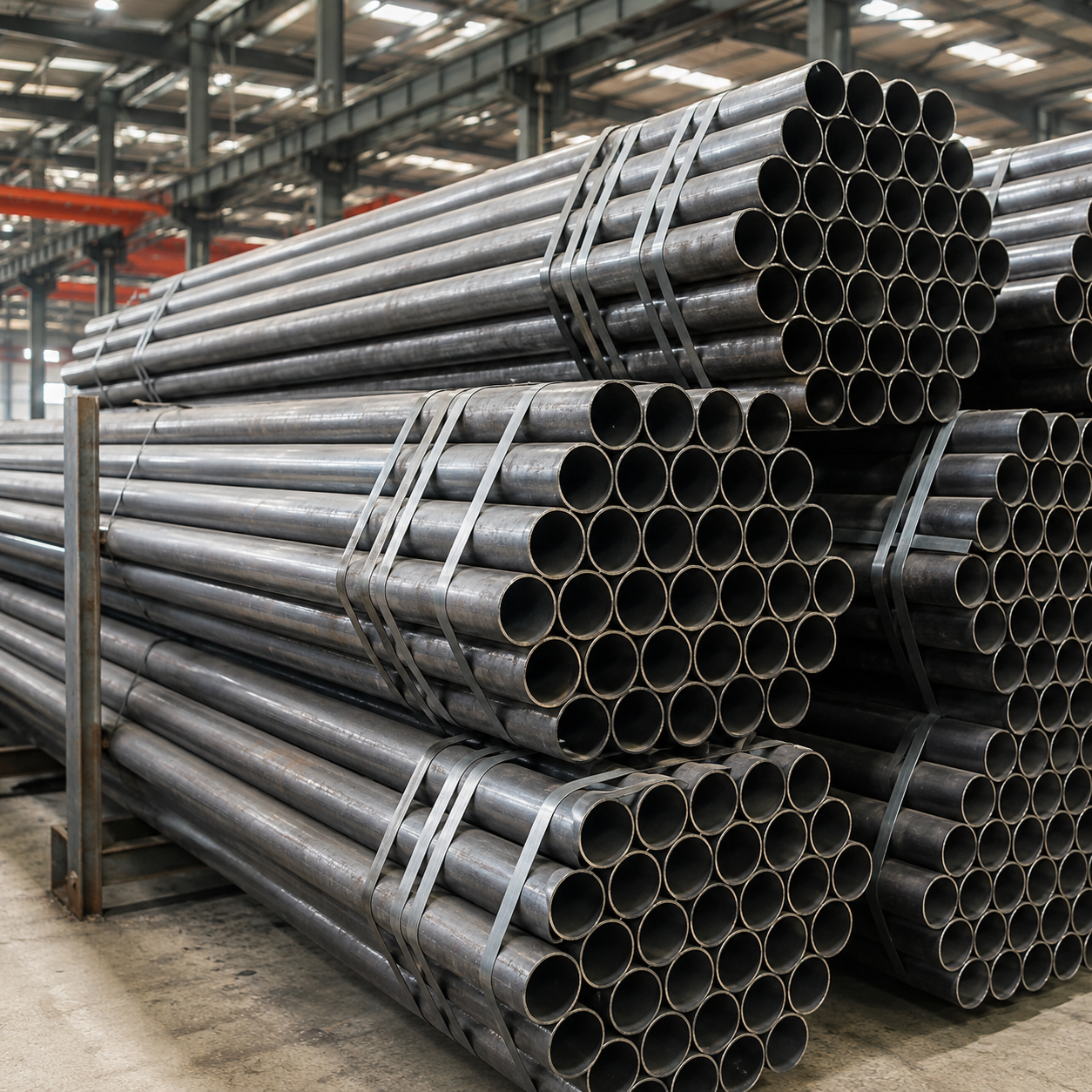 Black Carbon Steel Round Pipe for Construction, Structure, Machinery and Industrial Fabrication