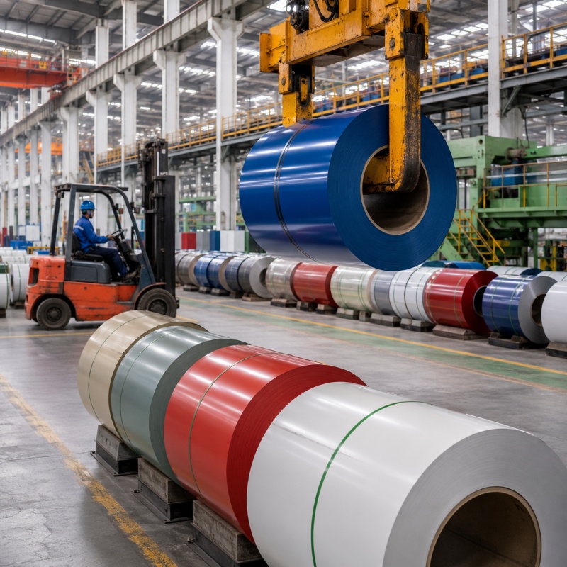 High Durability PPGL Coil Prepainted Galvalume Steel Coil for Roofing and Wall Cladding