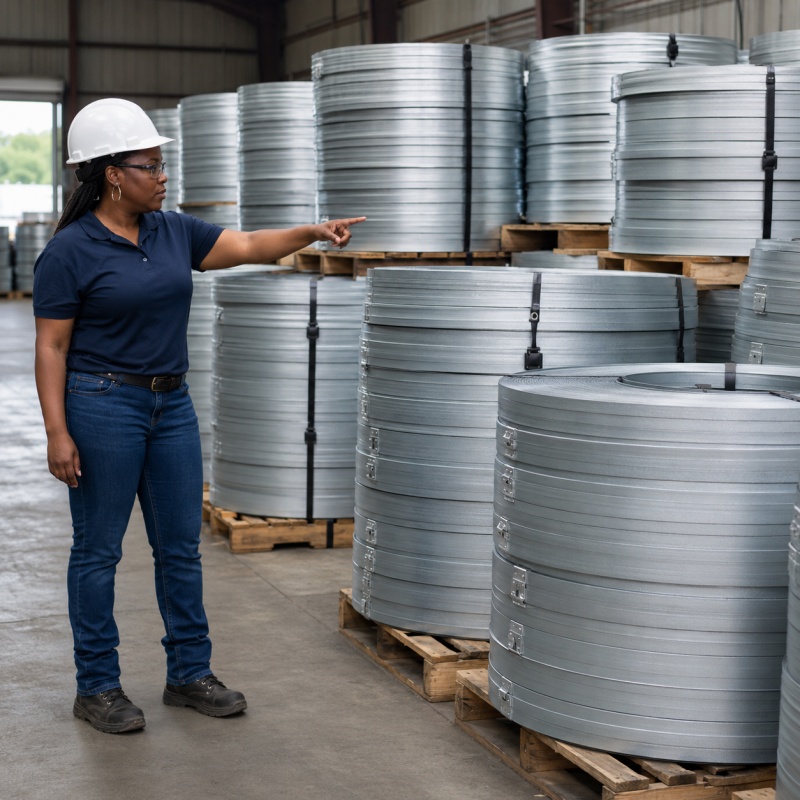 Galvalume Steel Strip Coil Aluzinc Coated Steel Strip for Roll Forming, Cable Armoring and Construction Profiles