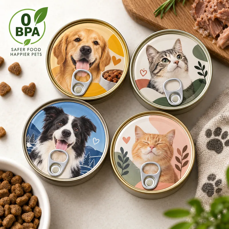 BPA Free Printed Pet Food Tinplate Lid